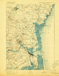 Newburyport New Hampshire Historical topographic map, 1:62500 scale, 15 X 15 Minute, Year 1894