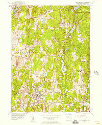 North Brookfield Massachusetts Historical topographic map, 1:24000 scale, 7.5 X 7.5 Minute, Year 1952