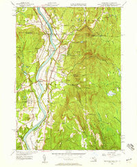 Northfield Massachusetts Historical topographic map, 1:24000 scale, 7.5 X 7.5 Minute, Year 1945