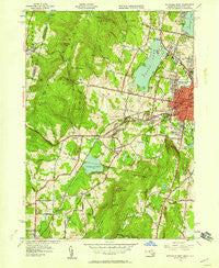 Pittsfield West Massachusetts Historical topographic map, 1:24000 scale, 7.5 X 7.5 Minute, Year 1944