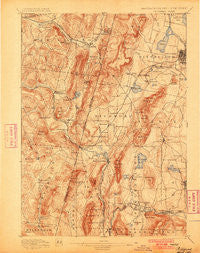 Pittsfield Massachusetts Historical topographic map, 1:62500 scale, 15 X 15 Minute, Year 1897