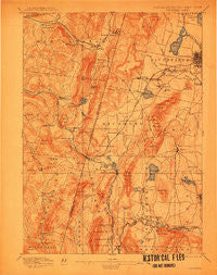 Pittsfield Massachusetts Historical topographic map, 1:62500 scale, 15 X 15 Minute, Year 1897