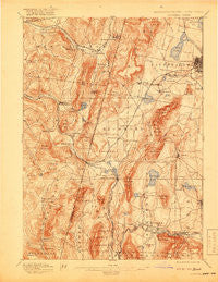 Pittsfield Massachusetts Historical topographic map, 1:62500 scale, 15 X 15 Minute, Year 1897