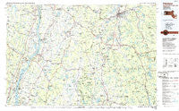 Pittsfield Massachusetts Historical topographic map, 1:100000 scale, 30 X 60 Minute, Year 1986