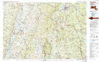 Pittsfield Massachusetts Historical topographic map, 1:100000 scale, 30 X 60 Minute, Year 1986