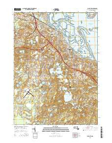 Plymouth Massachusetts Current topographic map, 1:24000 scale, 7.5 X 7.5 Minute, Year 2015
