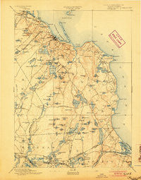 Plymouth Massachusetts Historical topographic map, 1:62500 scale, 15 X 15 Minute, Year 1894