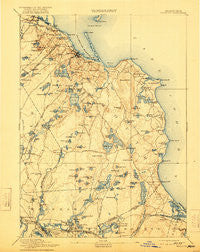Plymouth Massachusetts Historical topographic map, 1:62500 scale, 15 X 15 Minute, Year 1894