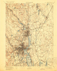 Providence Rhode Island Historical topographic map, 1:62500 scale, 15 X 15 Minute, Year 1894