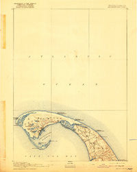 Provincetown Massachusetts Historical topographic map, 1:62500 scale, 15 X 15 Minute, Year 1889