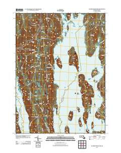 Quabbin Reservoir Massachusetts Historical topographic map, 1:24000 scale, 7.5 X 7.5 Minute, Year 2012