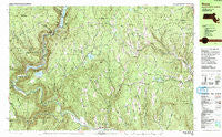 Rowe Massachusetts Historical topographic map, 1:25000 scale, 7.5 X 15 Minute, Year 1990