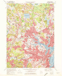 Salem Massachusetts Historical topographic map, 1:24000 scale, 7.5 X 7.5 Minute, Year 1970