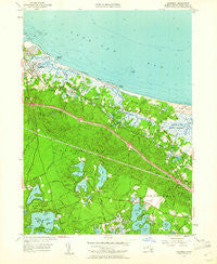 Sandwich Massachusetts Historical topographic map, 1:24000 scale, 7.5 X 7.5 Minute, Year 1957