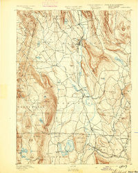 Sheffield Massachusetts Historical topographic map, 1:62500 scale, 15 X 15 Minute, Year 1893