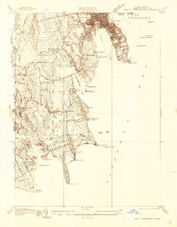 South Dartmouth Massachusetts Historical topographic map, 1:24000 scale, 7.5 X 7.5 Minute, Year 1936