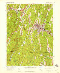 Southbridge Massachusetts Historical topographic map, 1:24000 scale, 7.5 X 7.5 Minute, Year 1952