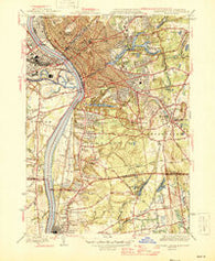 Springfield South Massachusetts Historical topographic map, 1:31680 scale, 7.5 X 7.5 Minute, Year 1946