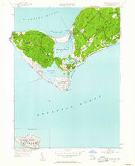 Squibnocket Massachusetts Historical topographic map, 1:24000 scale, 7.5 X 7.5 Minute, Year 1951
