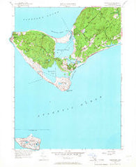 Squibnocket Massachusetts Historical topographic map, 1:24000 scale, 7.5 X 7.5 Minute, Year 1951