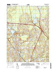 Taunton Massachusetts Current topographic map, 1:24000 scale, 7.5 X 7.5 Minute, Year 2015