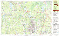 Taunton Massachusetts Historical topographic map, 1:25000 scale, 7.5 X 15 Minute, Year 1987