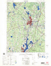 Taunton Massachusetts Historical topographic map, 1:50000 scale, 15 X 15 Minute, Year 1979
