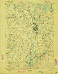 Taunton Massachusetts Historical topographic map, 1:62500 scale, 15 X 15 Minute, Year 1893
