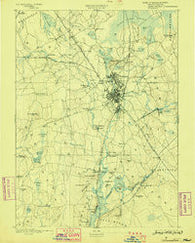 Taunton Massachusetts Historical topographic map, 1:62500 scale, 15 X 15 Minute, Year 1893