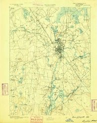 Taunton Massachusetts Historical topographic map, 1:62500 scale, 15 X 15 Minute, Year 1888