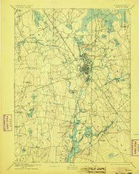 Taunton Massachusetts Historical topographic map, 1:62500 scale, 15 X 15 Minute, Year 1893