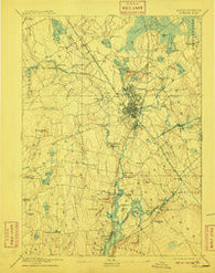Taunton Massachusetts Historical topographic map, 1:62500 scale, 15 X 15 Minute, Year 1893
