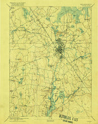 Taunton Massachusetts Historical topographic map, 1:62500 scale, 15 X 15 Minute, Year 1893
