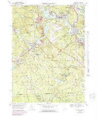 Uxbridge Massachusetts Historical topographic map, 1:25000 scale, 7.5 X 7.5 Minute, Year 1969
