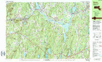 Warren Massachusetts Historical topographic map, 1:25000 scale, 7.5 X 15 Minute, Year 1982