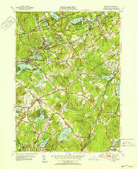 Westford Massachusetts Historical topographic map, 1:31680 scale, 7.5 X 7.5 Minute, Year 1950