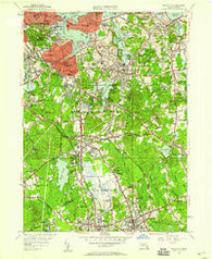 Weymouth Massachusetts Historical topographic map, 1:24000 scale, 7.5 X 7.5 Minute, Year 1947