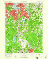Weymouth Massachusetts Historical topographic map, 1:24000 scale, 7.5 X 7.5 Minute, Year 1958