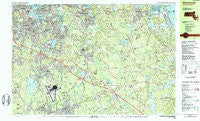 Weymouth Massachusetts Historical topographic map, 1:25000 scale, 7.5 X 15 Minute, Year 1984