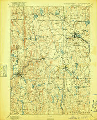 Winchendon Massachusetts Historical topographic map, 1:62500 scale, 15 X 15 Minute, Year 1894