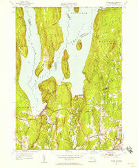 Winsor Dam Massachusetts Historical topographic map, 1:24000 scale, 7.5 X 7.5 Minute, Year 1952