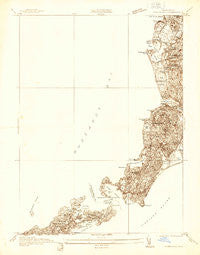 Woods Hole Massachusetts Historical topographic map, 1:24000 scale, 7.5 X 7.5 Minute, Year 1936