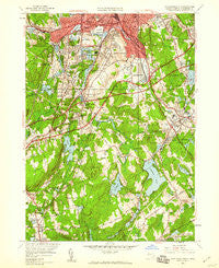 Worcester South Massachusetts Historical topographic map, 1:24000 scale, 7.5 X 7.5 Minute, Year 1948