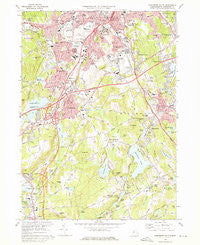 Worcester South Massachusetts Historical topographic map, 1:24000 scale, 7.5 X 7.5 Minute, Year 1973