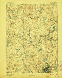 Worcester Massachusetts Historical topographic map, 1:62500 scale, 15 X 15 Minute, Year 1892