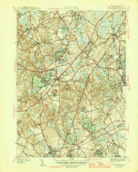 Wrentham Massachusetts Historical topographic map, 1:31680 scale, 7.5 X 7.5 Minute, Year 1946