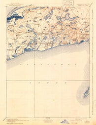 Yarmouth Massachusetts Historical topographic map, 1:62500 scale, 15 X 15 Minute, Year 1893