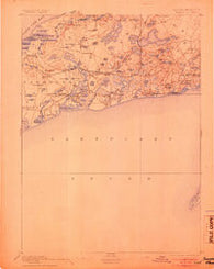 Yarmouth Massachusetts Historical topographic map, 1:62500 scale, 15 X 15 Minute, Year 1893