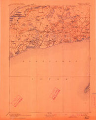 Yarmouth Massachusetts Historical topographic map, 1:62500 scale, 15 X 15 Minute, Year 1893