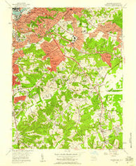 Anacostia District of Columbia Historical topographic map, 1:24000 scale, 7.5 X 7.5 Minute, Year 1956